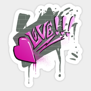 Graffiti Heart (Pink) Sticker